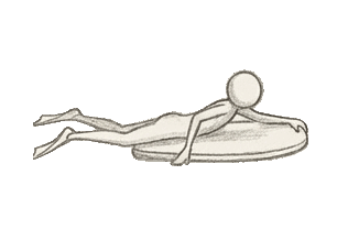 Sketch of the prone bodyboarder